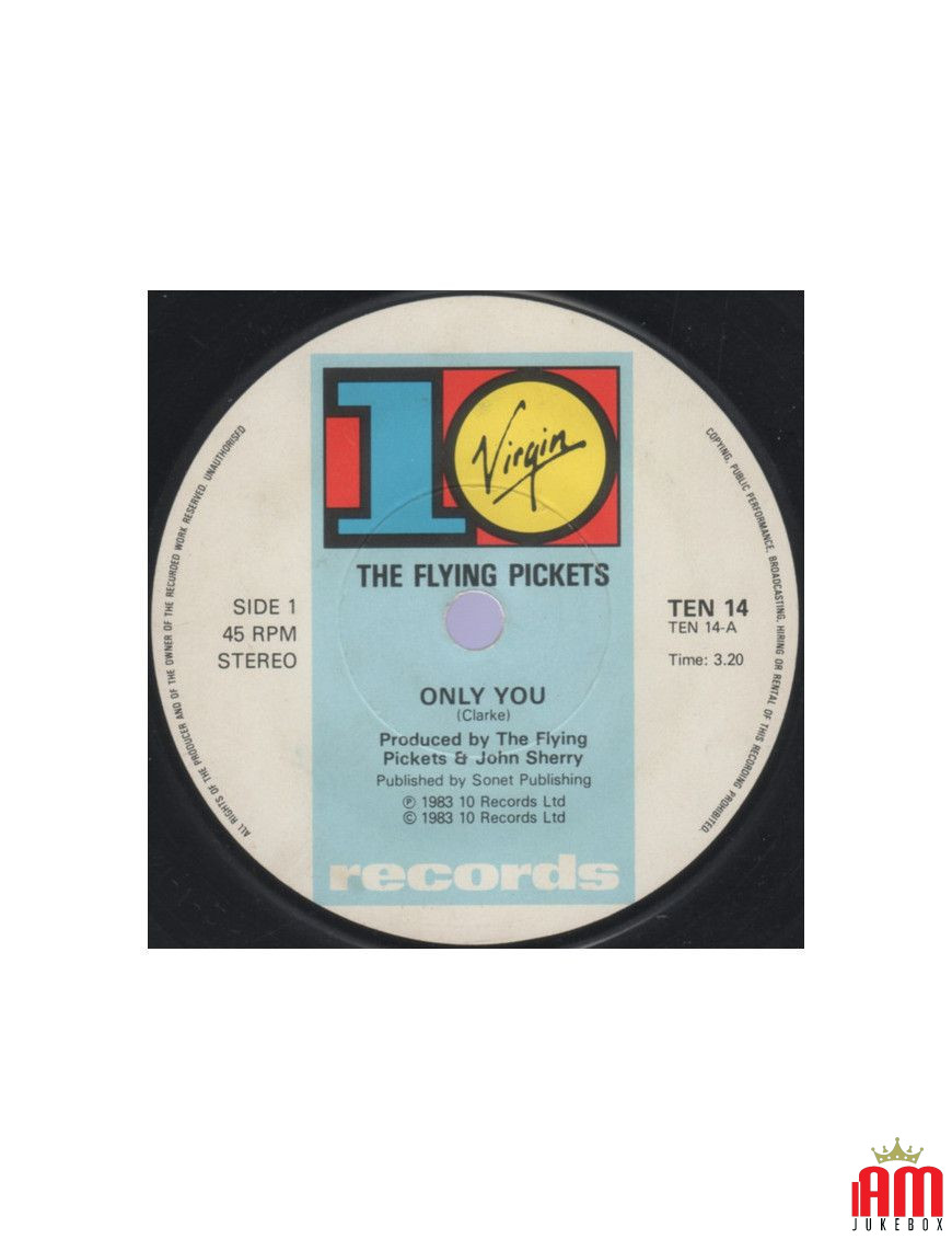 Only You [The Flying Pickets] - Vinyle 7", 45 tours, single, stéréo [product.brand] 1 - Shop I'm Jukebox 