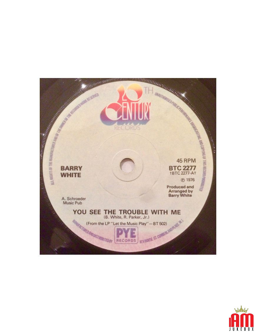 Tu vois le problème avec moi [Barry White] - Vinyl 7", 45 RPM, Single [product.brand] 1 - Shop I'm Jukebox 