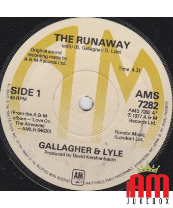 The Runaway [Gallagher & Lyle] – Vinyl 7", 45 RPM, Single [product.brand] 1 - Shop I'm Jukebox 