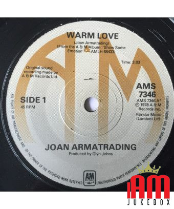 Warm Love [Joan Armatrading] - Vinyl 7", 45 RPM, Single [product.brand] 1 - Shop I'm Jukebox 