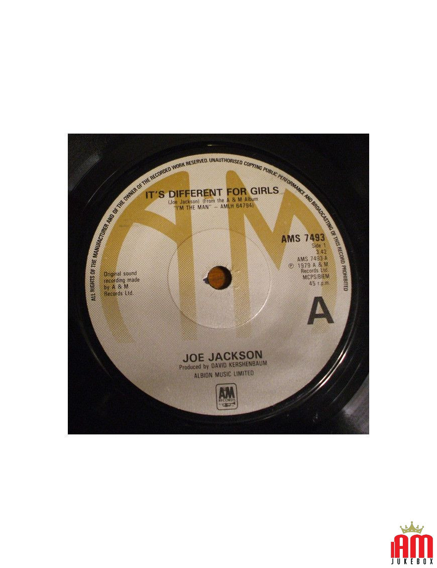 It's Different For Girls [Joe Jackson] - Vinyl 7", Single, 45 RPM [product.brand] 1 - Shop I'm Jukebox 