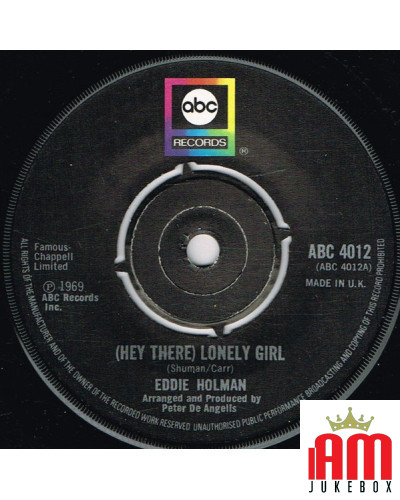 (Hey There) Lonely Girl [Eddie Holman] - Vinyl 7", 45 RPM, Single, Reissue [product.brand] 1 - Shop I'm Jukebox 