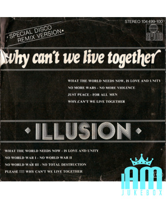 Pourquoi ne pouvons-nous pas vivre ensemble [Illusion (2)] - Vinyle 7", Single, 45 RPM [product.brand] 1 - Shop I'm Jukebox 
