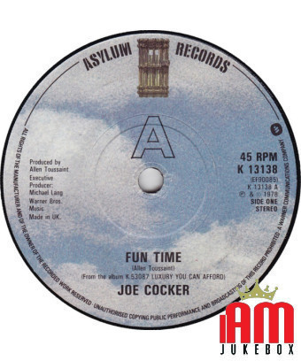 Fun Time [Joe Cocker] - Vinyl 7", Single, 45 RPM [product.brand] 1 - Shop I'm Jukebox 
