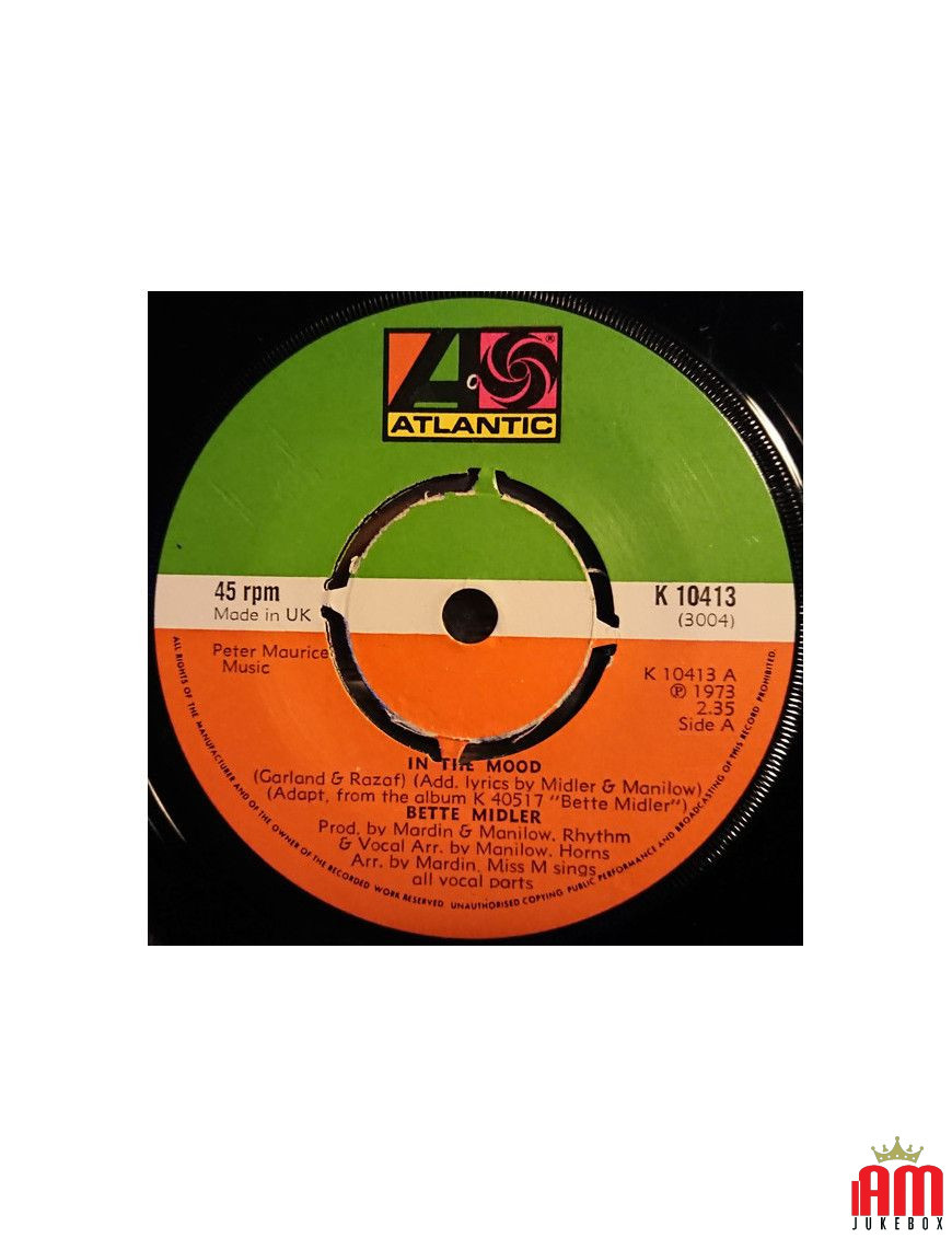 In The Mood [Bette Midler] - Vinyl 7", 45 RPM [product.brand] 1 - Shop I'm Jukebox 