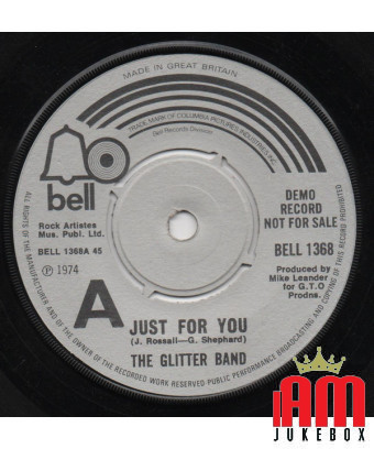 Juste pour toi, je célèbre [The Glitter Band] - Vinyl 7", 45 RPM, Single, Promo [product.brand] 1 - Shop I'm Jukebox 