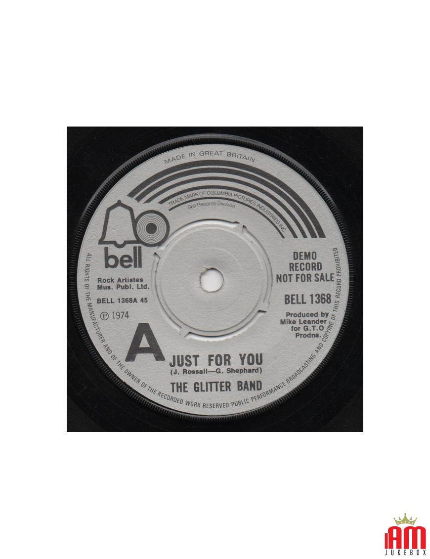 Juste pour toi, je célèbre [The Glitter Band] - Vinyl 7", 45 RPM, Single, Promo [product.brand] 1 - Shop I'm Jukebox 