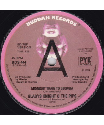 Midnight Train To Georgia [Gladys Knight And The Pips] – Vinyl 7", 45 RPM, Single, Promo [product.brand] 1 - Shop I'm Jukebox 