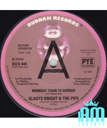 Train de minuit pour la Géorgie [Gladys Knight And The Pips] - Vinyl 7", 45 RPM, Single, Promo [product.brand] 1 - Shop I'm Juke