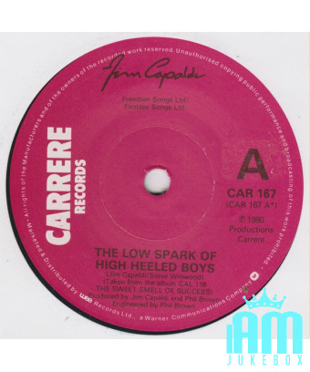 La faible étincelle des garçons à talons hauts [Jim Capaldi] - Vinyle 7", 45 tr/min [product.brand] 1 - Shop I'm Jukebox 