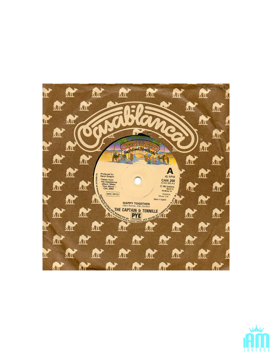Happy Together [Captain And Tennille] - Vinyl 7", 45 RPM [product.brand] 1 - Shop I'm Jukebox 