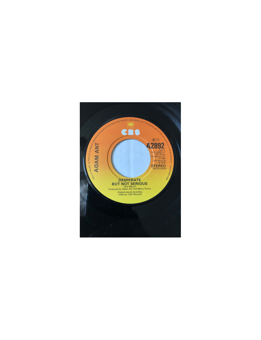 Desperate But Not Serious [Adam Ant] - Vinyl 7", 45 RPM, Single, Stéréo [product.brand] 1 - Shop I'm Jukebox 