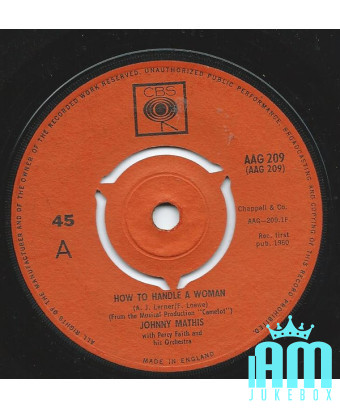 Comment gérer une femme [Johnny Mathis] - Vinyl 7", Single [product.brand] 1 - Shop I'm Jukebox 