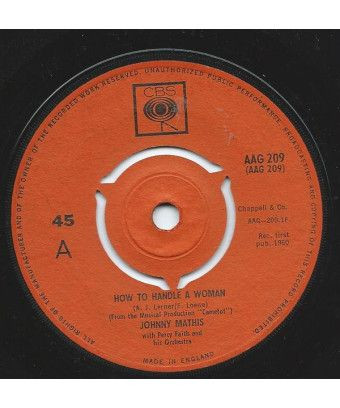 How To Handle A Woman [Johnny Mathis] - Vinyl 7", Single [product.brand] 1 - Shop I'm Jukebox 