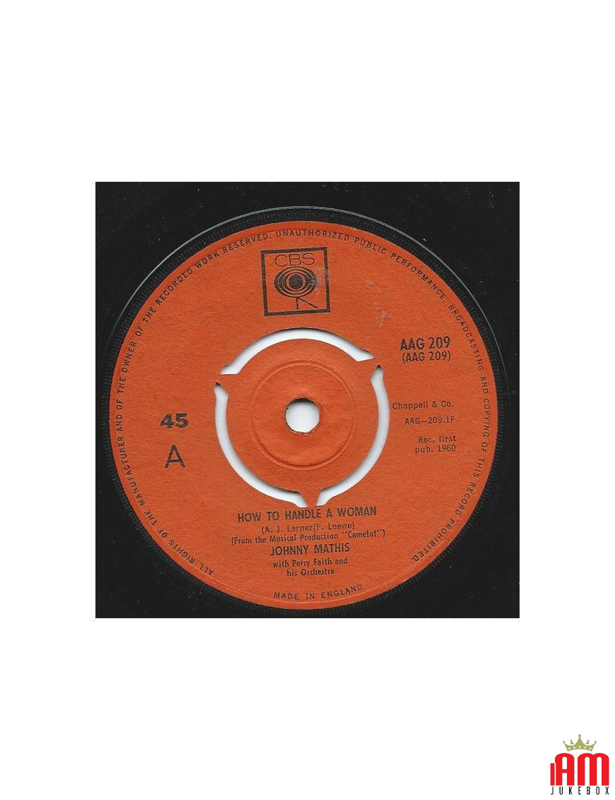 How To Handle A Woman [Johnny Mathis] – Vinyl 7", Single [product.brand] 1 - Shop I'm Jukebox 