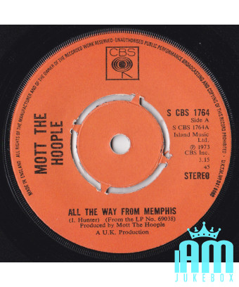 Tout le chemin de Memphis [Mott The Hoople] - Vinyl 7", 45 RPM, Single [product.brand] 1 - Shop I'm Jukebox 
