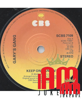 Keep On Dancin' [Gary's Gang] - Vinyl 7", 45 RPM, Single, Stéréo [product.brand] 1 - Shop I'm Jukebox 