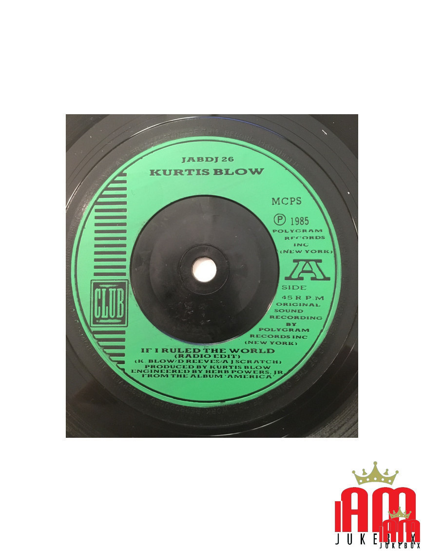 Si je dirigeais le monde [Kurtis Blow] - Vinyl 7", Single, Promo [product.brand] 1 - Shop I'm Jukebox 