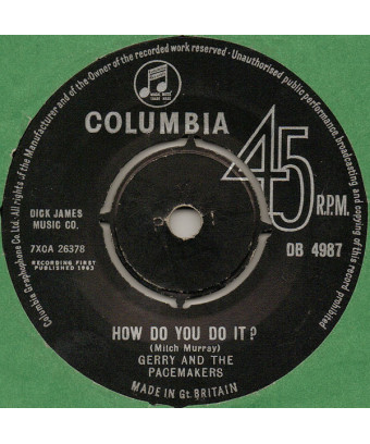 How Do You Do It? [Gerry & The Pacemakers] - Vinyl 7", 45 RPM, Single [product.brand] 1 - Shop I'm Jukebox 
