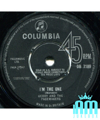 I'm The One [Gerry & The Pacemakers] – Vinyl 7", 45 RPM, Single [product.brand] 1 - Shop I'm Jukebox 