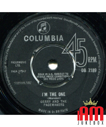 I'm The One [Gerry & The Pacemakers] – Vinyl 7", 45 RPM, Single [product.brand] 1 - Shop I'm Jukebox 