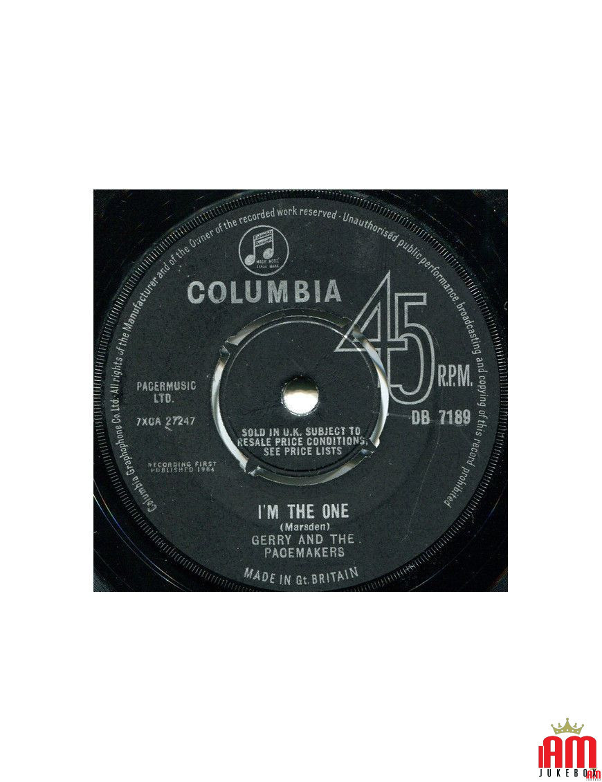 I'm The One [Gerry & The Pacemakers] – Vinyl 7", 45 RPM, Single [product.brand] 1 - Shop I'm Jukebox 