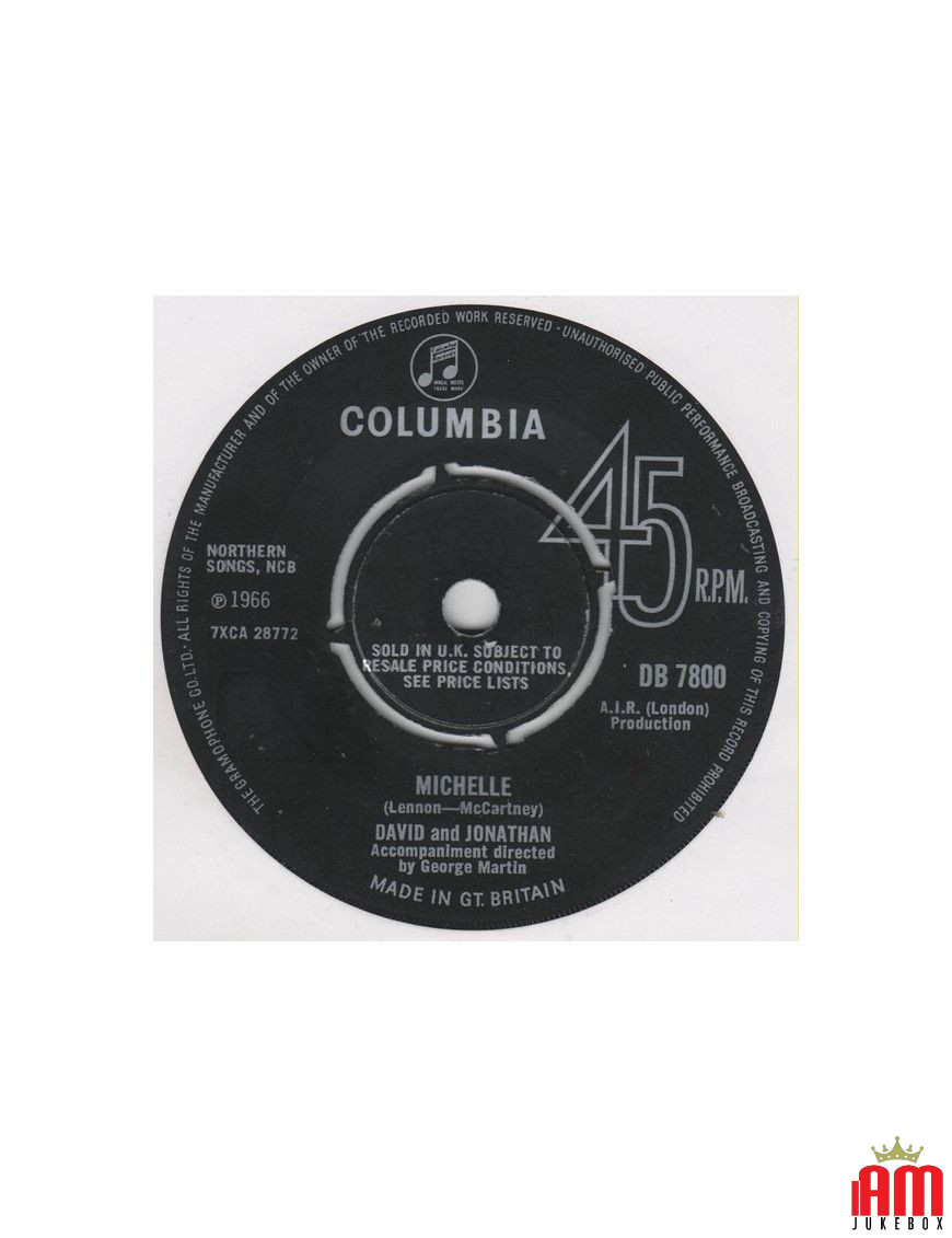 Michelle [David & Jonathan] - Vinyl 7", Single, 45 RPM [product.brand] 1 - Shop I'm Jukebox 