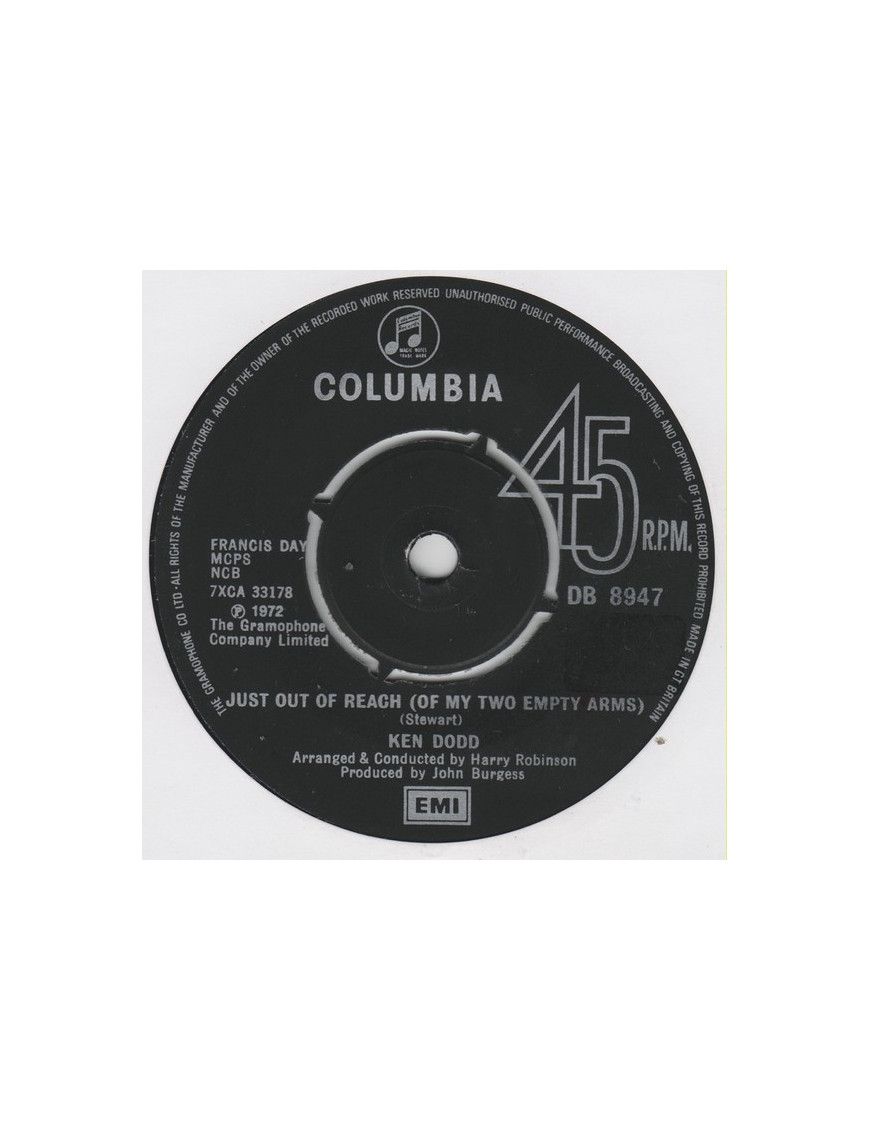 Just Out Of Reach (Of My Two Empty Arms) [Ken Dodd] – Vinyl 7", Single, 45 RPM [product.brand] 1 - Shop I'm Jukebox 