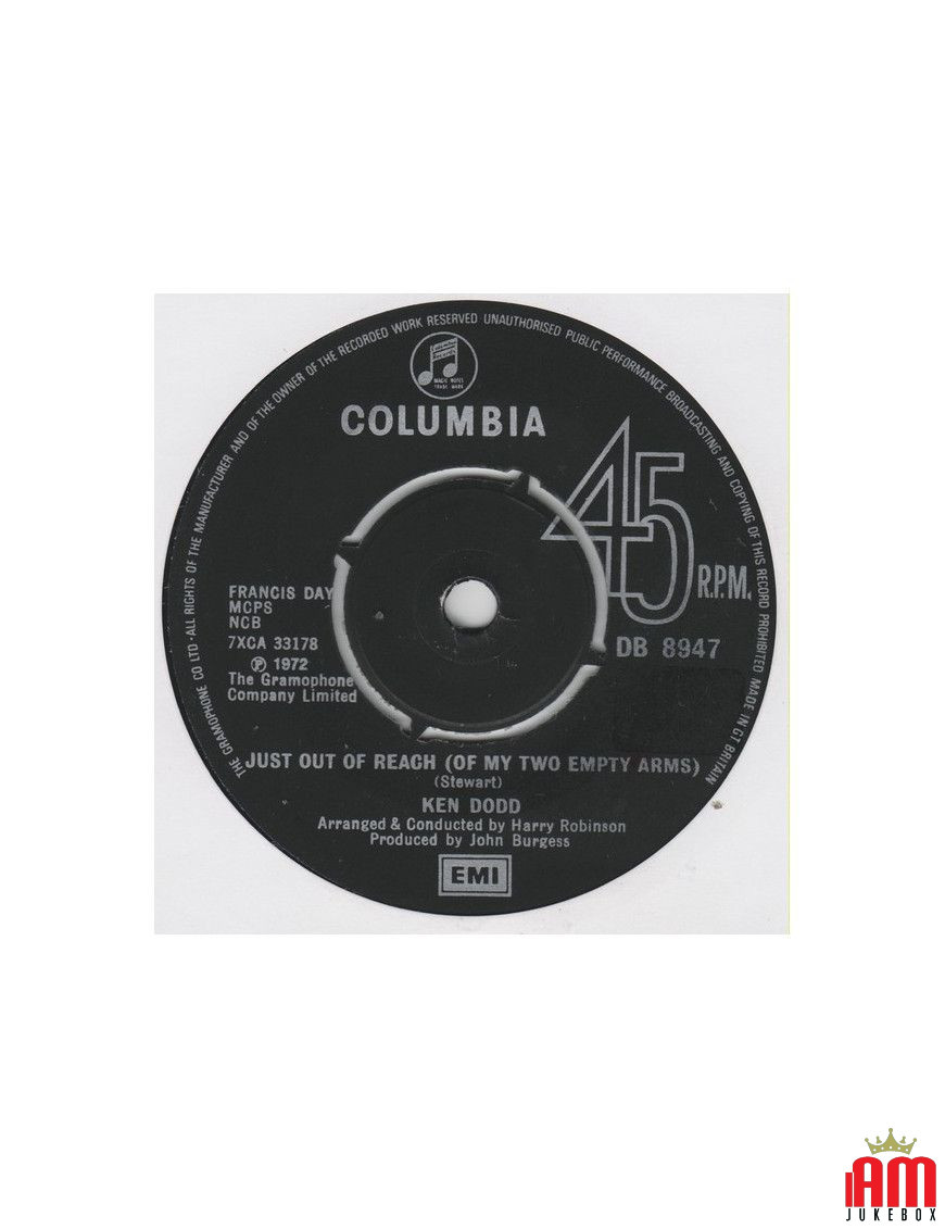 Juste hors de portée (de mes deux bras vides) [Ken Dodd] - Vinyl 7", Single, 45 RPM [product.brand] 1 - Shop I'm Jukebox 