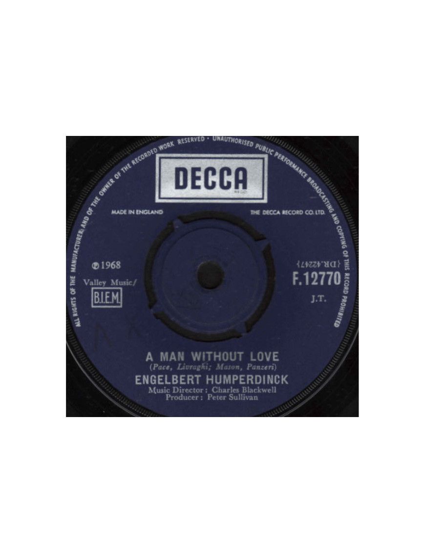 Ein Mann ohne Liebe [Engelbert Humperdinck] – Vinyl 7", 45 RPM, Single [product.brand] 1 - Shop I'm Jukebox 