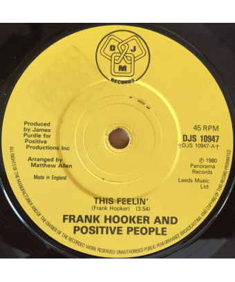 This Feelin' [Frank Hooker & Positive People] – Vinyl 7", 45 RPM, Single [product.brand] 1 - Shop I'm Jukebox 