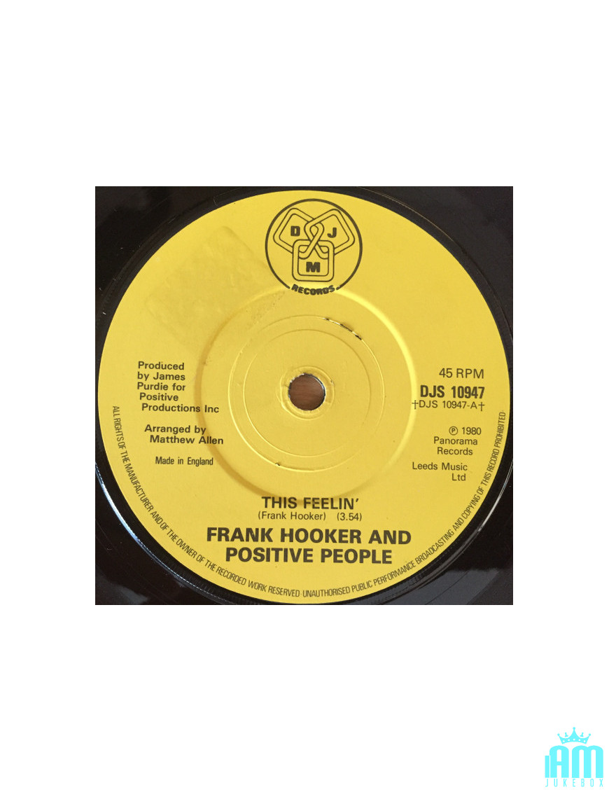 This Feelin' [Frank Hooker & Positive People] - Vinyle 7", 45 tr/min, Single [product.brand] 1 - Shop I'm Jukebox 
