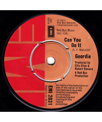 Can You Do It [Geordie] - Vinyle 7", 45 tours, Single