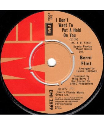 I Don't Want To Put A Hold On You [Berni Flint] – Vinyl 7", 45 RPM, Single [product.brand] 1 - Shop I'm Jukebox 