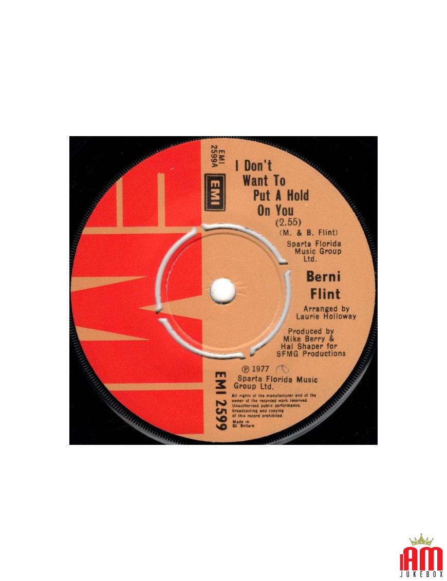 Je ne veux pas te retenir [Berni Flint] - Vinyl 7", 45 RPM, Single [product.brand] 1 - Shop I'm Jukebox 