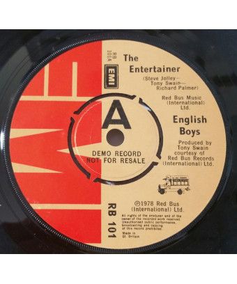 The Entertainer [English Boys] – Vinyl 7", 45 RPM, Promo [product.brand] 1 - Shop I'm Jukebox 