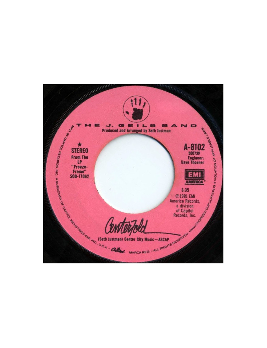 Centerfold [The J. Geils Band] - Vinyl 7", 45 RPM, Single, Stereo