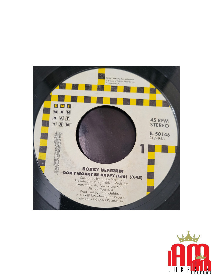 Don't Worry, Be Happy [Bobby McFerrin] – Vinyl 7", 45 RPM, Single, Stereo [product.brand] 1 - Shop I'm Jukebox 