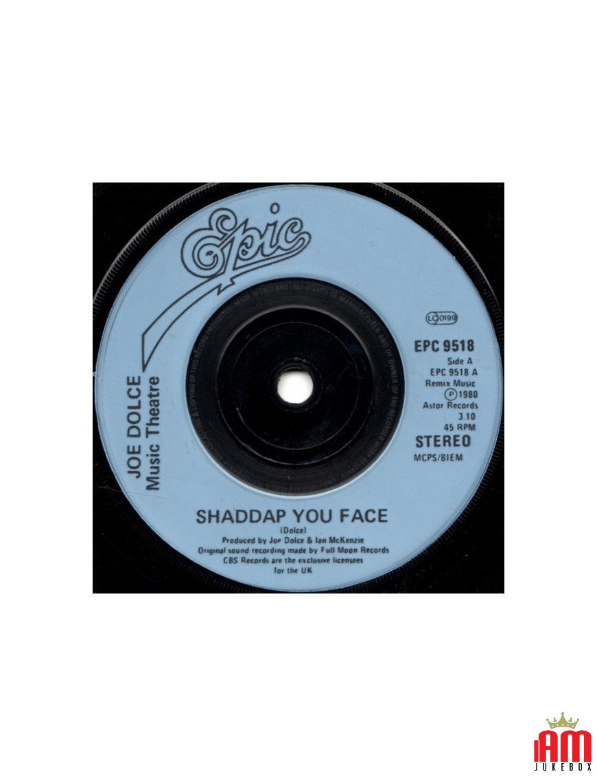 Shaddap You Face [Joe Dolce Music Theatre] - Vinyl 7", 45 RPM, Single, Stereo [product.brand] 1 - Shop I'm Jukebox 