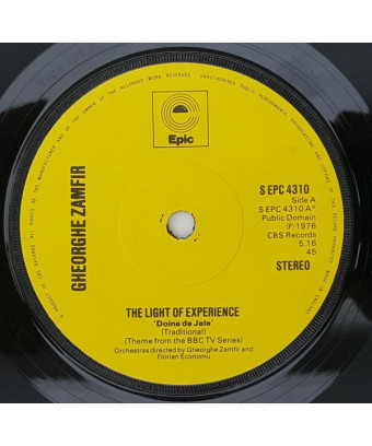 The Light Of Experience (Doina De Jale) [Gheorghe Zamfir] – Vinyl 7", 45 RPM, Single, Stereo