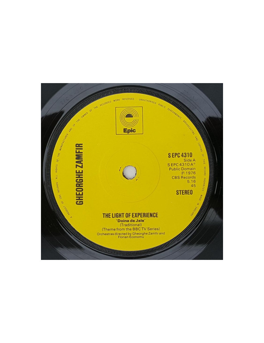 The Light Of Experience (Doina De Jale) [Gheorghe Zamfir] – Vinyl 7", 45 RPM, Single, Stereo [product.brand] 1 - Shop I'm Jukebo