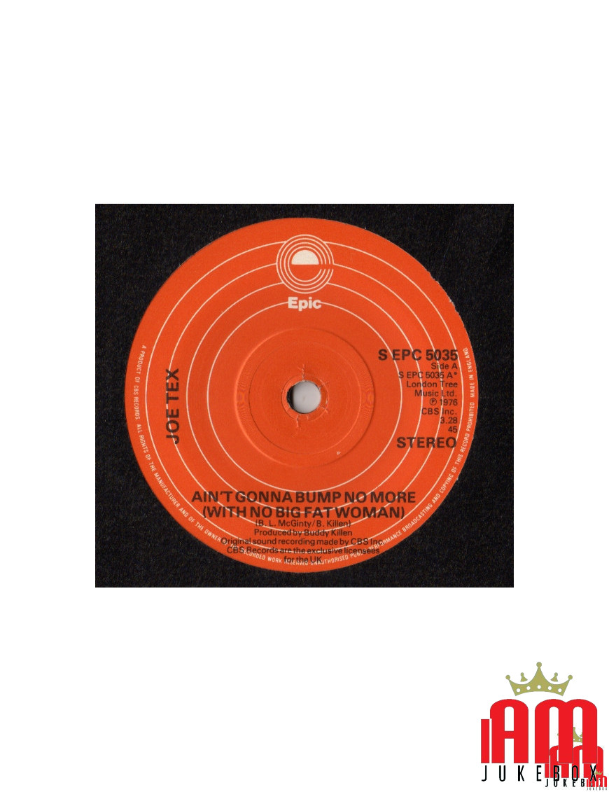 Ain't Gonna Bump No More (With No Big Fat Woman) [Joe Tex] - Vinyl 7", 45 RPM [product.brand] 1 - Shop I'm Jukebox 