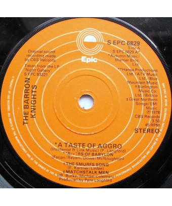 A Taste Of Aggro [The Barron Knights] - Vinyl 7", 45 RPM, Single, Stéréo