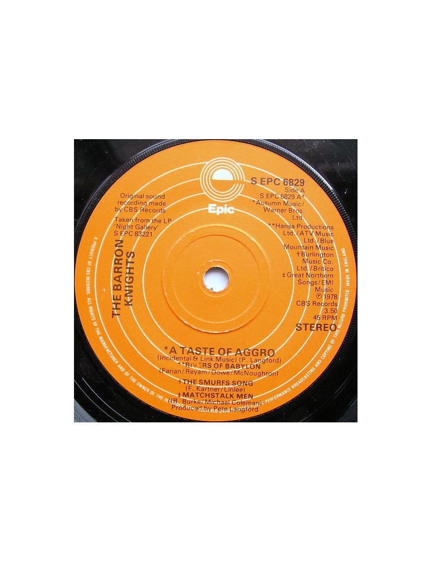 A Taste Of Aggro [The Barron Knights] - Vinyl 7", 45 RPM, Single, Stereo [product.brand] 1 - Shop I'm Jukebox 