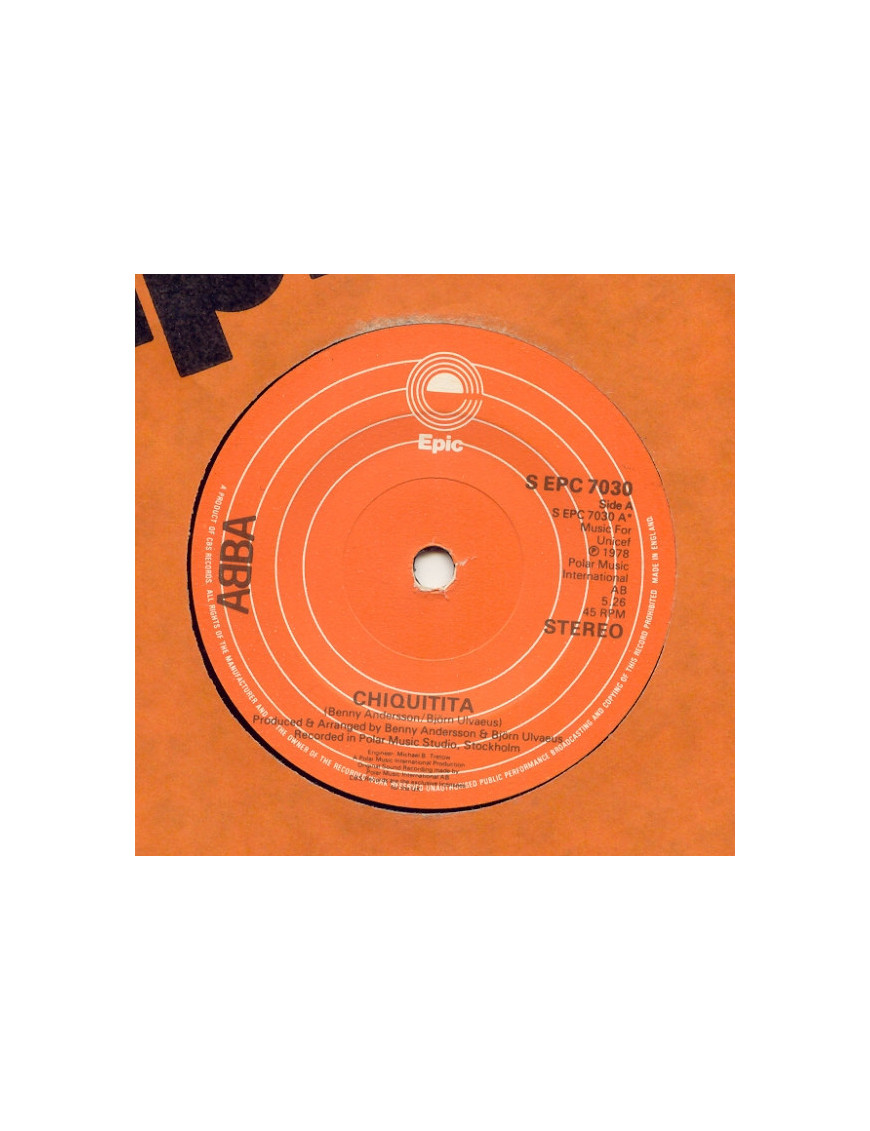 Chiquitita [ABBA] - Vinyl 7", 45 RPM, Single, Stereo