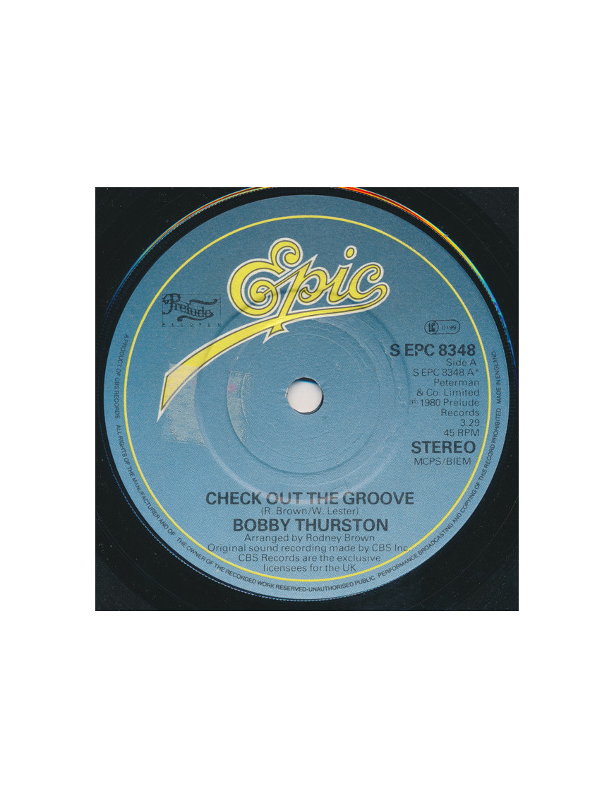 Check Out The Groove [Bobby Thurston] - Vinyl 7", 45 RPM, Single [product.brand] 1 - Shop I'm Jukebox 