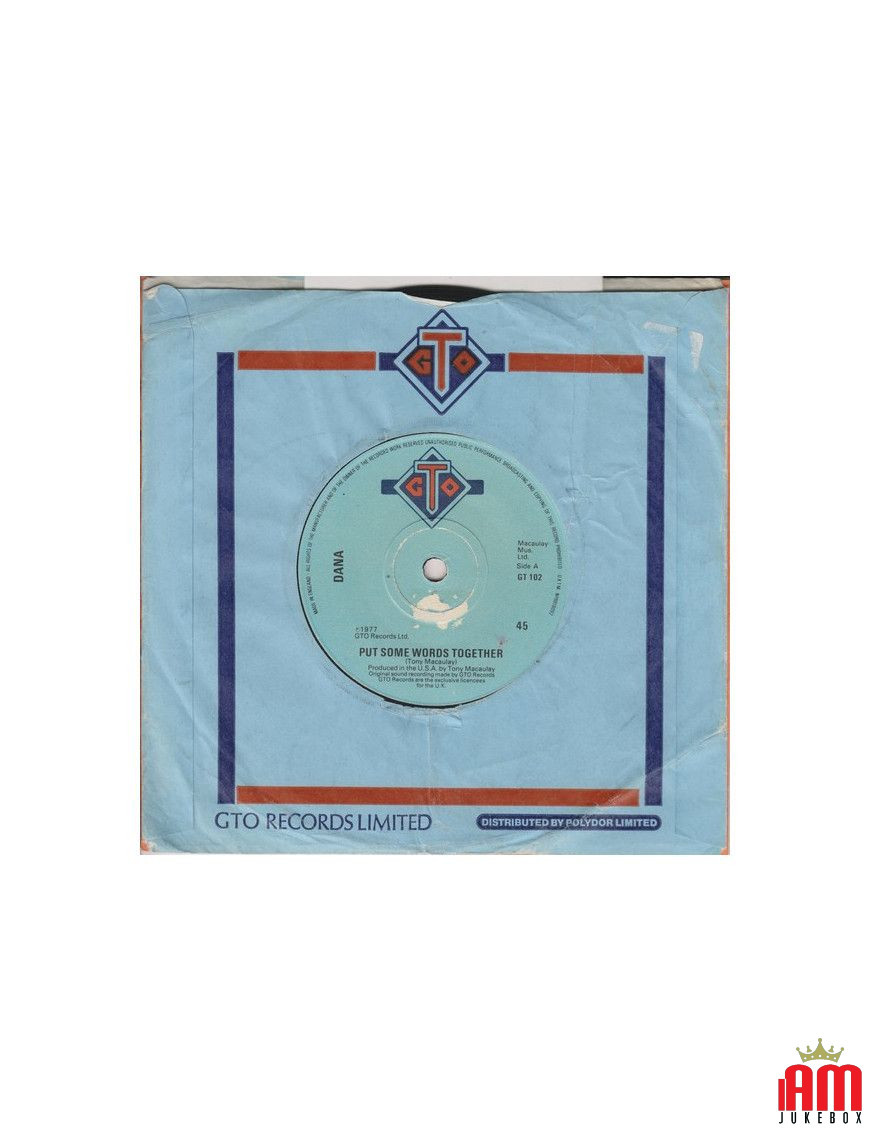 Put Some Words Together [Dana (9)] - Vinyl 7", 45 RPM [product.brand] 1 - Shop I'm Jukebox 