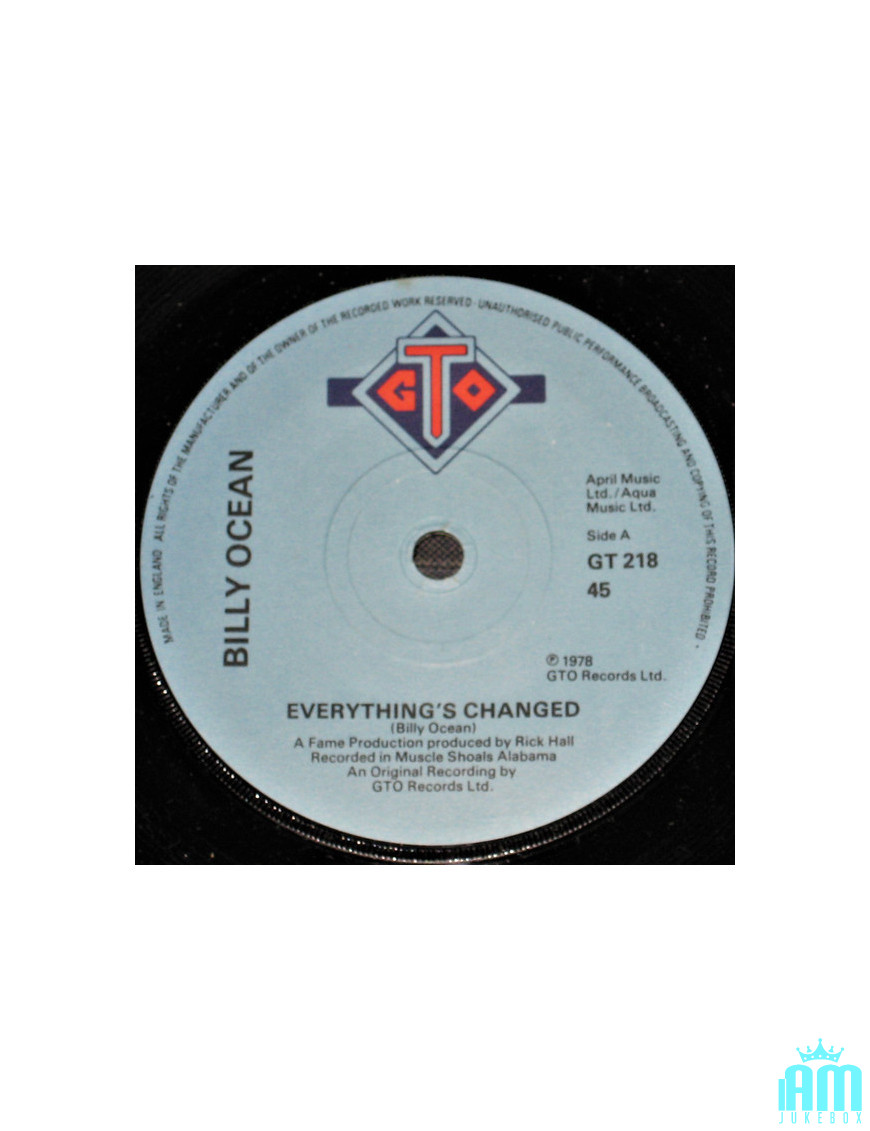 Everything's Changed [Billy Ocean] - Vinyl 7", 45 RPM