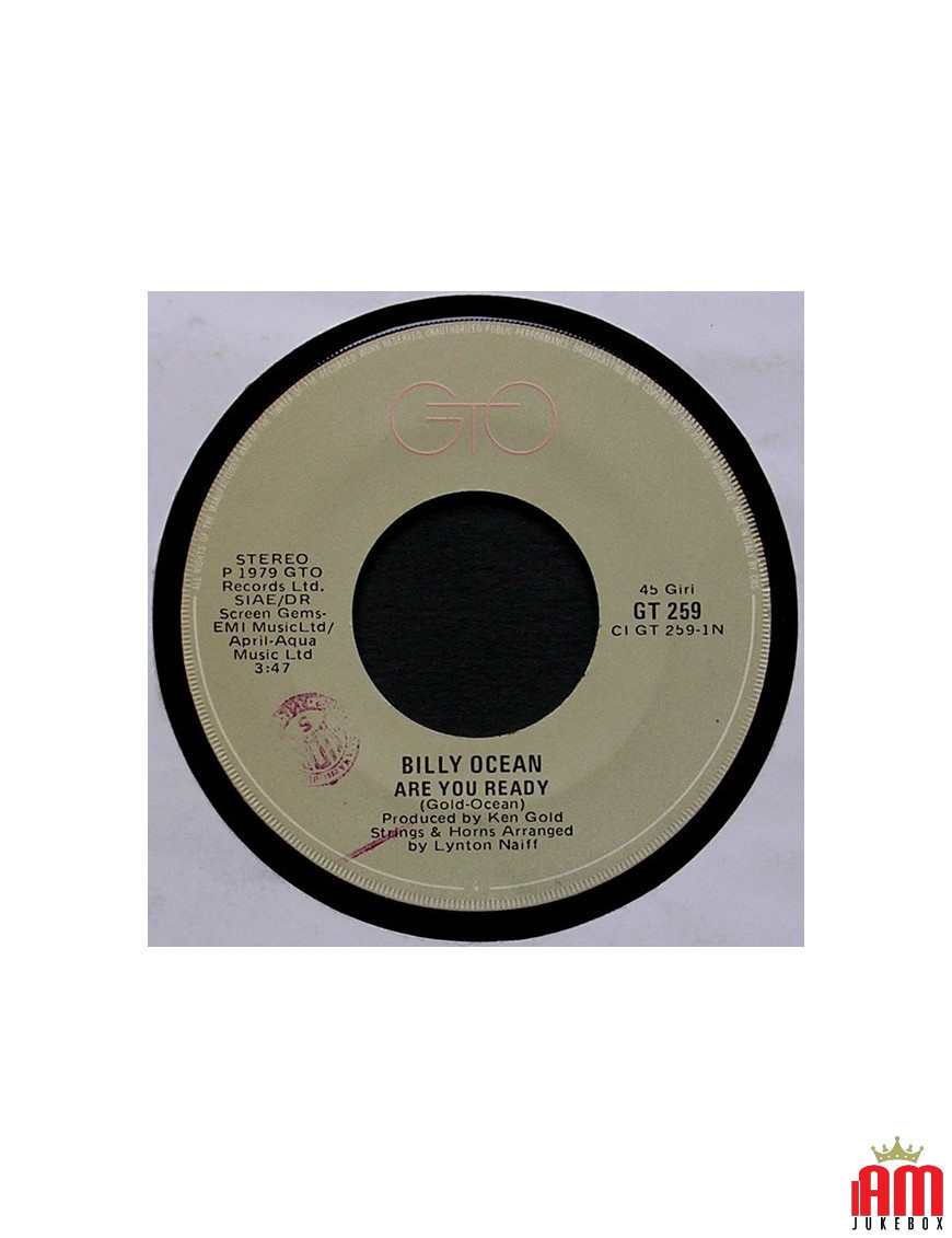Are You Ready [Billy Ocean] - Vinyl 7", 45 RPM, Single [product.brand] 1 - Shop I'm Jukebox 