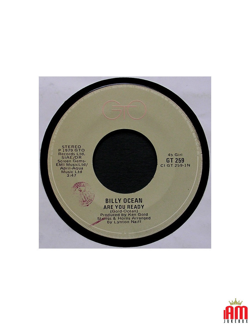 Are You Ready [Billy Ocean] – Vinyl 7", 45 RPM, Single [product.brand] 1 - Shop I'm Jukebox 